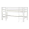 Lit mi-hauteur ECO Luxury 90x200 cm avec cadre à lattes flexible, Blanc