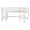 Lit mi-hauteur ECO Luxury 90x200 cm avec cadre à lattes flexible, Blanc