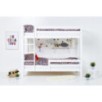 Lit superposé ECO de luxe Hoppekids avec cadre à lattes flexible, dos de lit et 1/2 rail de lit 90x200 cm, Blanc Lit superposé ECO de luxe Hoppekids avec cadre à lattes flexible, dos de lit et 1/2 rail de lit 90x200 cm, Blanc