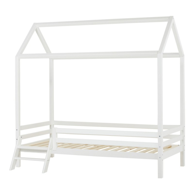 Lit Hoppekids ECO Dream House avec échelle 90x200 cm, Blanc