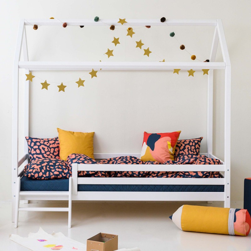 Lit Hoppekids ECO Dream House avec échelle 90x200 cm, Blanc