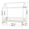 Lit Hoppekids ECO Dream House avec échelle 90x200 cm, Blanc
