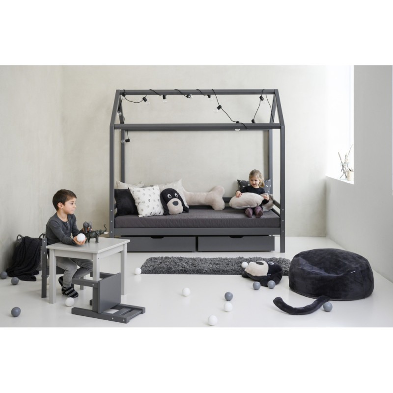 Lit Hoppekids ECO Dream House 90x200 cm, Perle Fumée