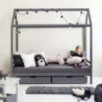 Lit Hoppekids ECO Dream House 90x200 cm, Perle Fumée
