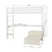 Lit MEGA Hoppekids ECO Dream 90x200 cm avec module de détente et bureau, Blanc