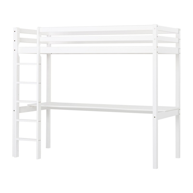 Lit mezzanine Hoppekids ECO Dream 90x200 cm avec bureau, Blanc