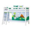 Lit superposé de luxe ECO Hoppekids 90x200 cm avec échelle inclinée, Blanc Lit superposé de luxe ECO Hoppekids 90x200 cm avec échelle inclinée, Blanc