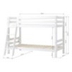 Lit superposé de luxe ECO Hoppekids 90x200 cm avec échelle inclinée, Blanc Lit superposé de luxe ECO Hoppekids 90x200 cm avec échelle inclinée, Blanc