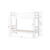 Lit superposé de luxe ECO Hoppekids 70x160 cm, Blanc Lit superposé de luxe ECO Hoppekids 70x160 cm, Blanc