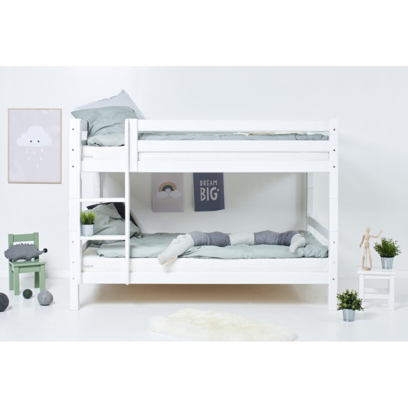 Lit superposé de luxe ECO Hoppekids 120x200 cm, blanc