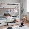 Lit superposé de luxe écologique Hoppekids 90x200 cm, blanc