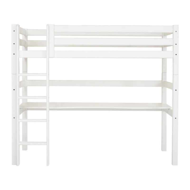 Lit mezzanine ECO de luxe Hoppekids 90x200 cm avec bureau, Blanc