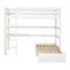 Lit de luxe écologique Hoppekids MEGA 90x200 cm avec module de salon et bureau, blanc Lit de luxe écologique Hoppekids MEGA 90x200 cm avec module de salon et bureau, blanc