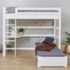 Lit de luxe écologique Hoppekids MEGA 90x200 cm avec module de salon et bureau, blanc Lit de luxe écologique Hoppekids MEGA 90x200 cm avec module de salon et bureau, blanc