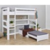 Lit de luxe écologique Hoppekids MEGA 90x200 cm avec module de salon et bureau, blanc Lit de luxe écologique Hoppekids MEGA 90x200 cm avec module de salon et bureau, blanc