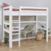 Lit de luxe écologique Hoppekids MEGA 90x200 cm avec module de salon et bureau, blanc Lit de luxe écologique Hoppekids MEGA 90x200 cm avec module de salon et bureau, blanc