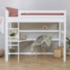 Lit de luxe écologique Hoppekids MEGA 90x200 cm avec module de salon et bureau, blanc Lit de luxe écologique Hoppekids MEGA 90x200 cm avec module de salon et bureau, blanc