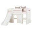 Lit mi-hauteur ECO Luxury 70x160 cm avec toboggan, Blanc