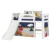 Lit mi-hauteur ECO Luxury 70x160 cm avec toboggan, Blanc