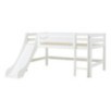 Lit mi-hauteur de luxe Hoppekids ECO 120x200 cm avec toboggan, Blanc