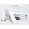 Lit mi-hauteur de luxe Hoppekids ECO 120x200 cm avec toboggan, Blanc