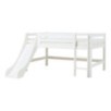Lit mi-hauteur de luxe Hoppekids ECO 120x200 cm avec toboggan, Blanc