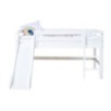 Lit mi-hauteur de luxe Hoppekids ECO 120x200 cm avec toboggan, Blanc