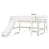 Lit mi-hauteur de luxe Hoppekids ECO 120x200 cm avec toboggan, Blanc