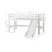 Lit mi-hauteur ECO Luxury 90x200 cm avec toboggan, Blanc