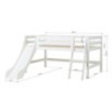 Lit mi-hauteur écologique Hoppekids de luxe avec toboggan et échelle inclinée 120x200 cm, blanc Lit mi-hauteur écologique Hoppekids de luxe avec toboggan et échelle inclinée 120x200 cm, blanc