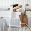Lit haut ECO Luxury demi-hauteur 90x200 cm avec toboggan et échelle inclinée, Blanc Lit haut ECO Luxury demi-hauteur 90x200 cm avec toboggan et échelle inclinée, Blanc