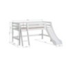 Lit haut ECO Luxury demi-hauteur 90x200 cm avec toboggan et échelle inclinée, Blanc Lit haut ECO Luxury demi-hauteur 90x200 cm avec toboggan et échelle inclinée, Blanc