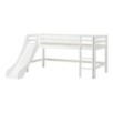 Lit mi-hauteur Hoppekids ECO Dream 90x200 cm avec toboggan, Blanc Lit mi-hauteur Hoppekids ECO Dream 90x200 cm avec toboggan, Blanc