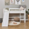 Lit mi-hauteur Hoppekids ECO Dream 70x160 cm avec toboggan, Blanc
