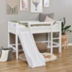 Lit mi-hauteur Hoppekids ECO Dream 70x160 cm avec toboggan, Blanc