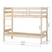 Lit superposé ECO Comfort 70x160 cm avec lattes, bois naturel Lit superposé ECO Comfort 70x160 cm avec lattes, bois naturel