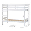 Lit superposé ECO Comfort 70x160 cm avec lattes, Blanc Lit superposé ECO Comfort 70x160 cm avec lattes, Blanc