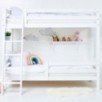 Lit superposé écologique Hoppekids 90x200 cm, luxe, 2 barrières, échelle inclinée, cadre à lattes flexible, blanc Lit superposé écologique Hoppekids 90x200 cm, luxe, 2 barrières, échelle inclinée, cadre à lattes flexible, blanc