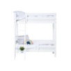 Lit superposé ECO luxe 70x160 cm, panneau arrière, barrière lit inférieur, échelle inclinée, blanc, pour enfants