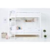 Lit superposé ECO Luxury 120x200 cm, barrière arrière, barrière lit inférieur, échelle inclinée, blanc, pour enfants