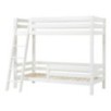 Lit superposé Hoppekids ECO luxe 90x200 cm, cadre à lattes flexible, échelle inclinée, barrière arrière, rail de lit 1/2, blanc Lit superposé Hoppekids ECO luxe 90x200 cm, cadre à lattes flexible, échelle inclinée, barrière arrière, rail de lit 1/2, blanc