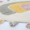 Tapis enfant coton lavable arc en ciel avec pompons Rainbow Moss Tapis enfant coton lavable arc en ciel avec pompons Rainbow Moss