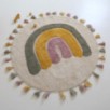 Tapis enfant coton lavable arc en ciel avec pompons Rainbow Moss Tapis enfant coton lavable arc en ciel avec pompons Rainbow Moss