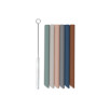 Pailles Silicone Multicolore - 6 Unités