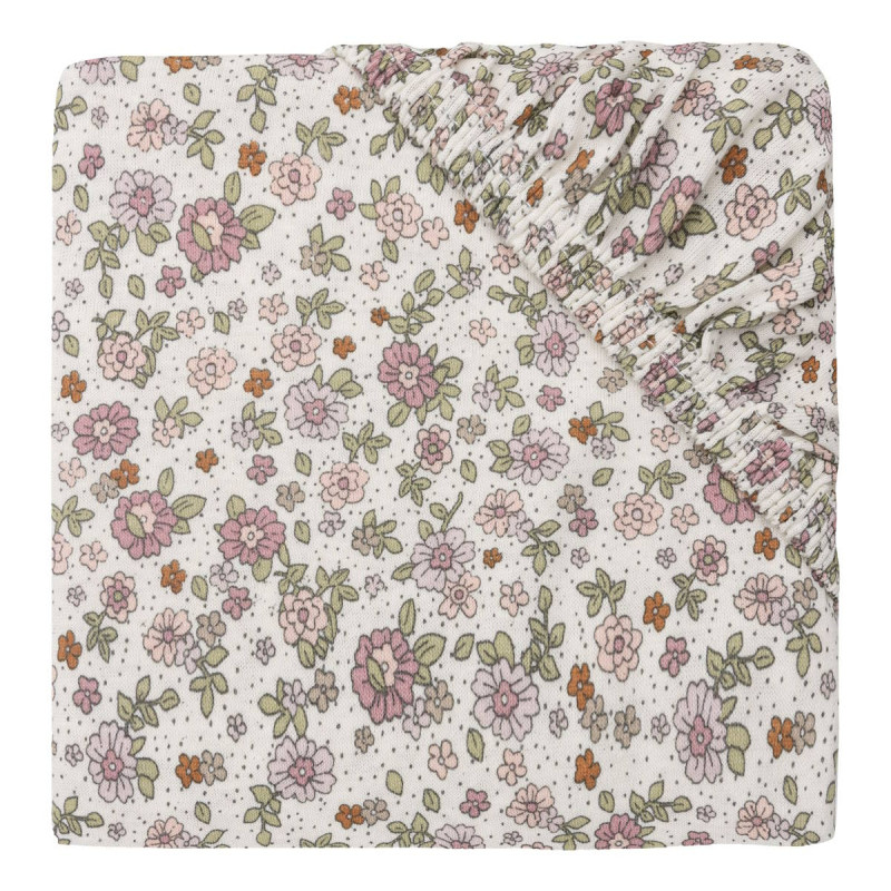 Drap-housse Jersey 70x140/75x150cm - Retro Flowers