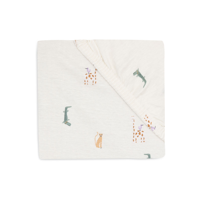 Drap-housse Jersey 70/75x140/150cm - Jungle Jambo