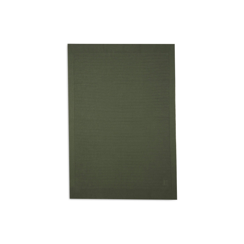 Couverture Berceau 75x100cm Pure Knit Leaf Green - GOTS