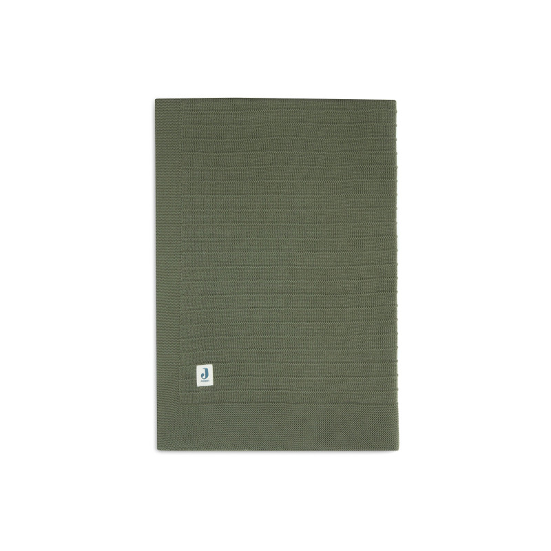 Couverture Berceau 75x100cm Pure Knit Leaf Green - GOTS