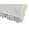 Couverture Berceau Gaze De Coton 75x100cm Fringe Stripe - Sea Green Couverture Berceau Gaze De Coton 75x100cm Fringe Stripe - Sea Green