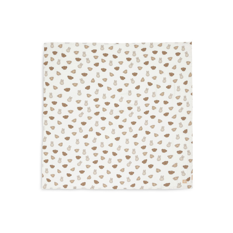Lange Gaze de Coton Large 115x115cm - Miffy and Friends - 2 Unités